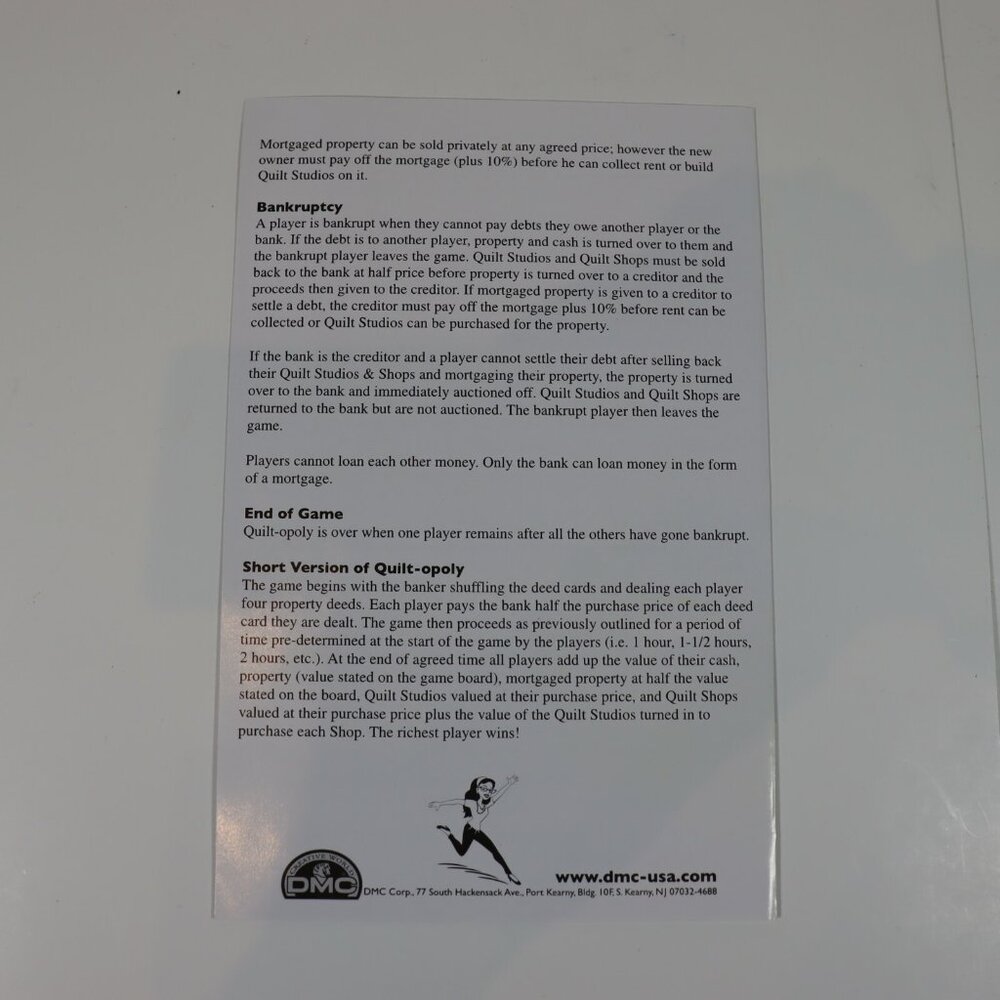 Quilt-opoly Replacement Rules - Picture 2 of 2